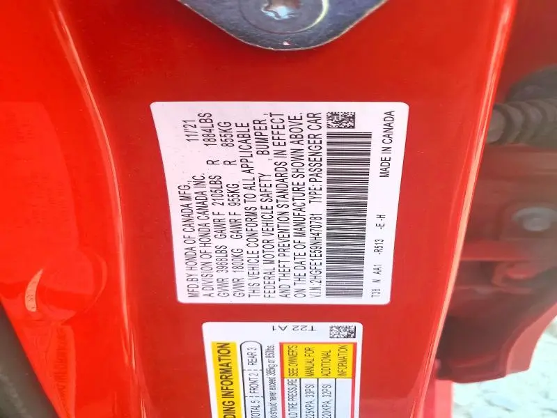 2022 HONDA CIVIC SI  