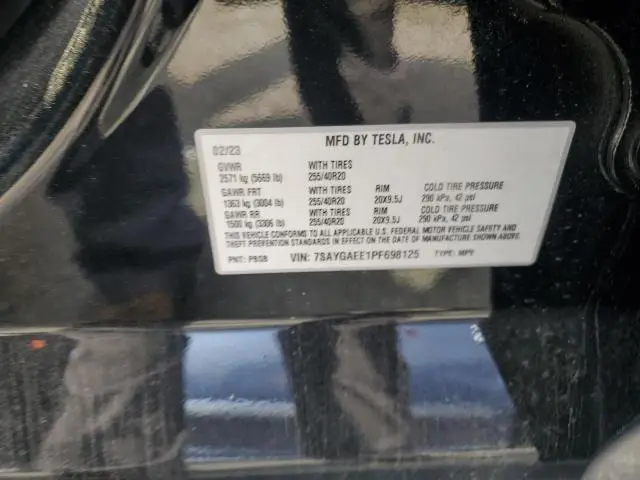2023 TESLA MODEL Y   