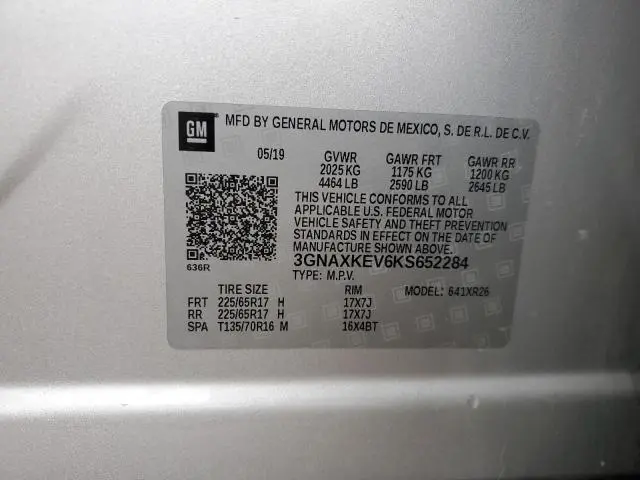 2019 CHEVROLET EQUINOX LT  