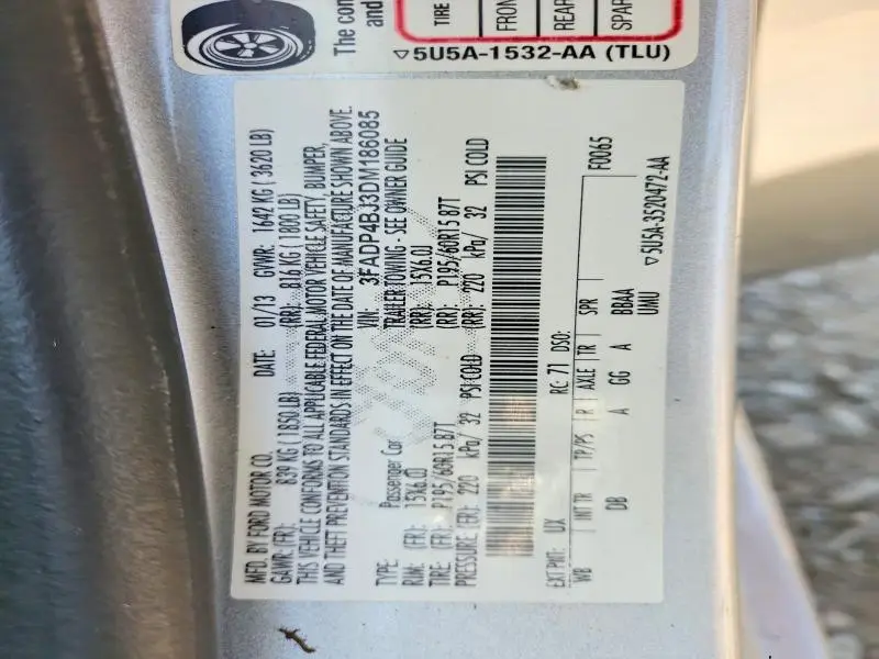 2013 FORD FIESTA SE  