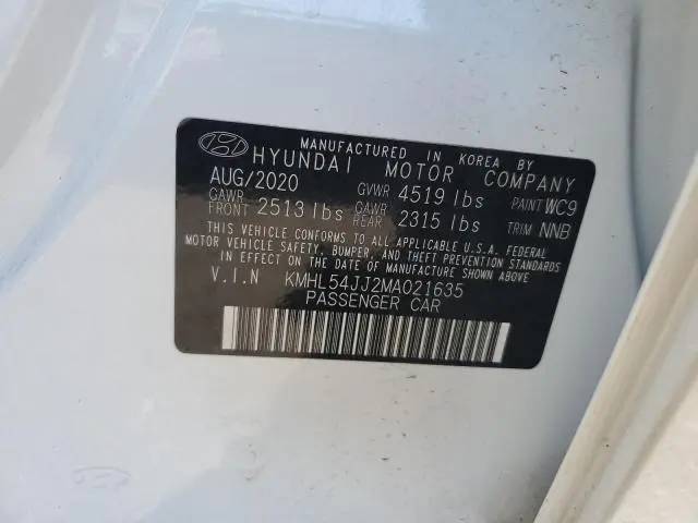 2021 HYUNDAI SONATA HYBRID  