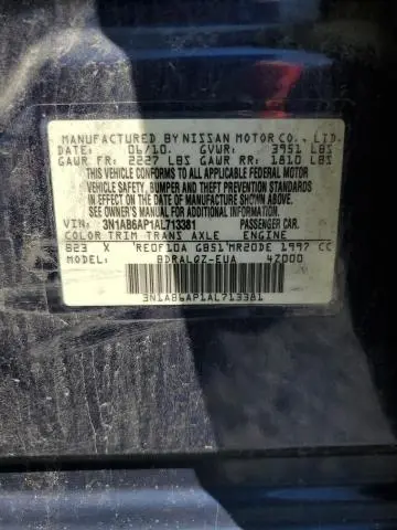 2010 NISSAN SENTRA 2.0  