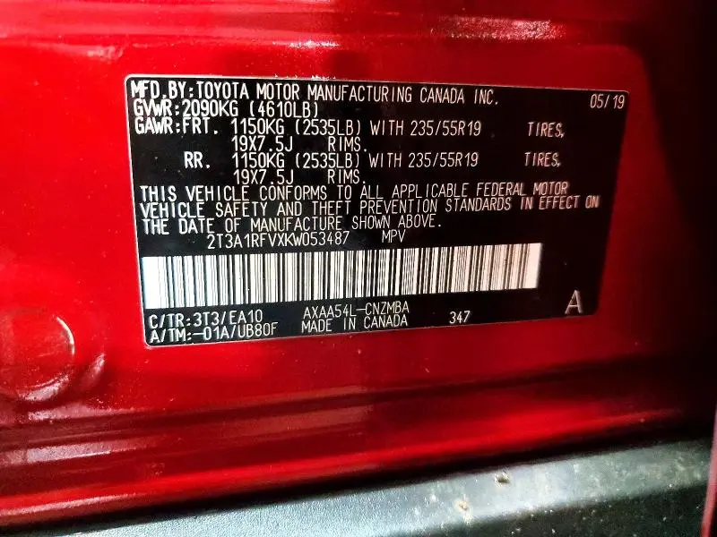 2019 TOYOTA RAV4 XLE PREMIUM  