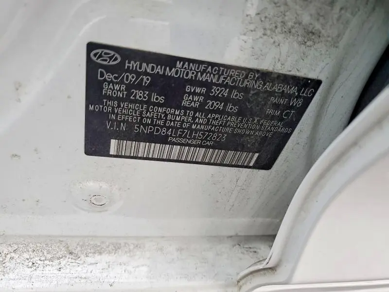 2020 HYUNDAI ELANTRA SEL  