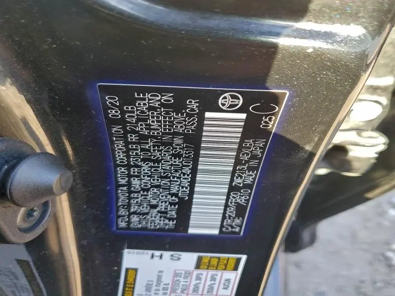 2021 TOYOTA COROLLA LE  