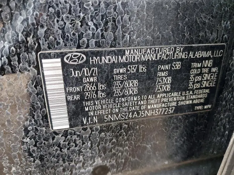 2022 HYUNDAI SANTA FE SEL  