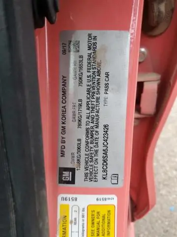 2018 CHEVROLET SPARK 1LT