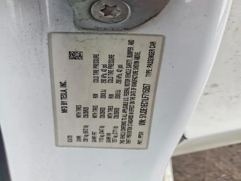 2020 TESLA MODEL 3   