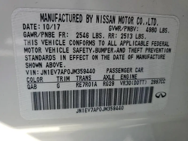 2018 INFINITI Q50 LUXE  