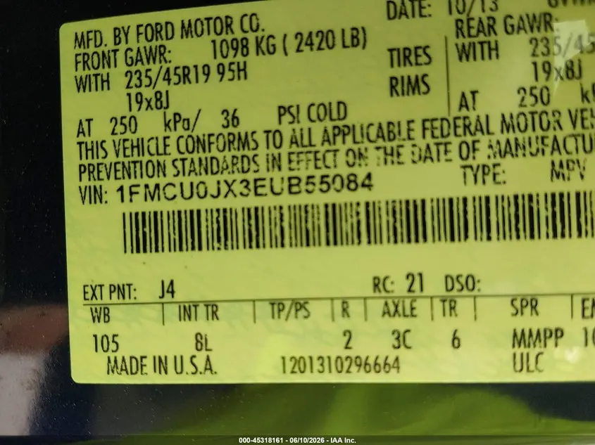 2014 FORD ESCAPE TITANIUM