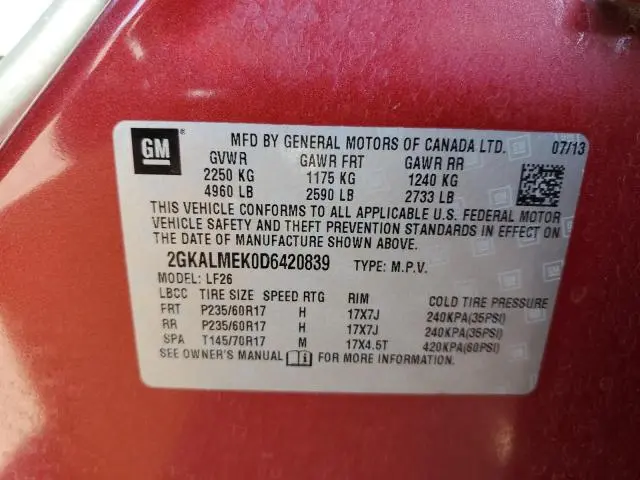 2013 GMC TERRAIN SLE  