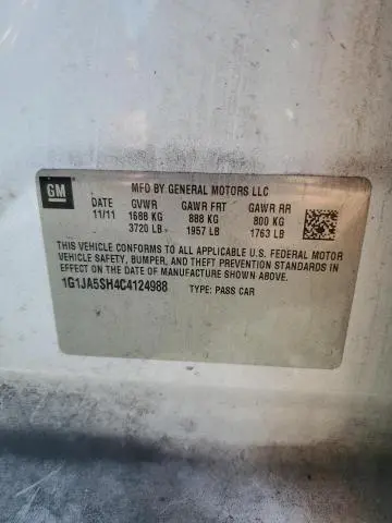 2012 CHEVROLET SONIC LS