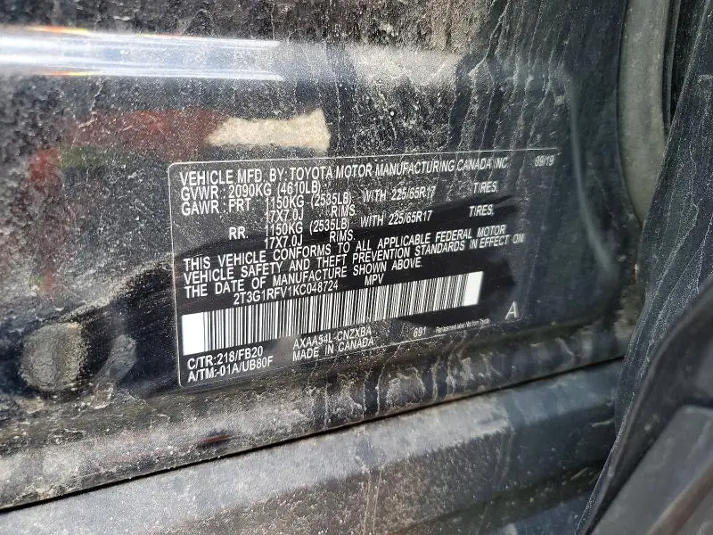 2019 TOYOTA RAV4 LE  