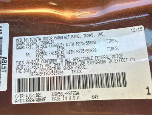 2016 TOYOTA TUNDRA 1794 EDITION  