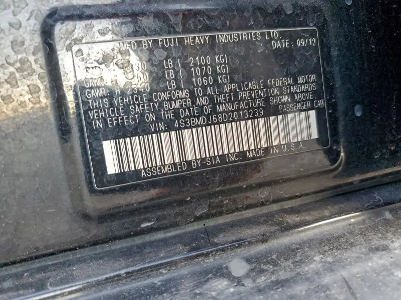 2013 SUBARU LEGACY 3.6R LIMITED  