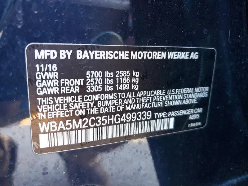 2017 BMW 535 IGT  