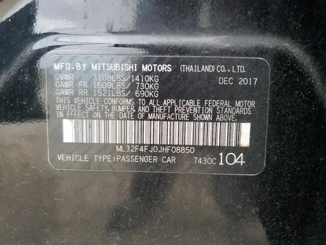 2018 MITSUBISHI MIRAGE G4 SE  