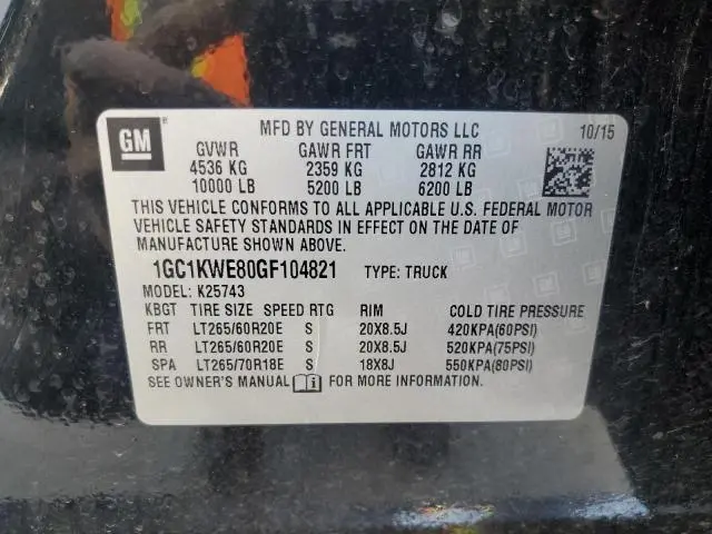 2016 CHEVROLET SILVERADO K2500 HEAVY DUTY LTZ  