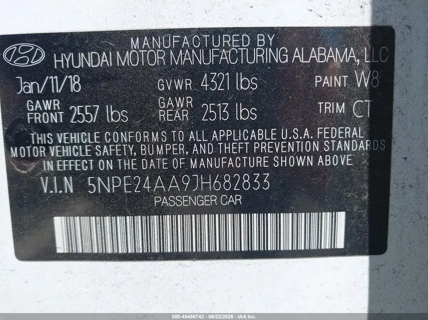 2018 HYUNDAI SONATA ECO
