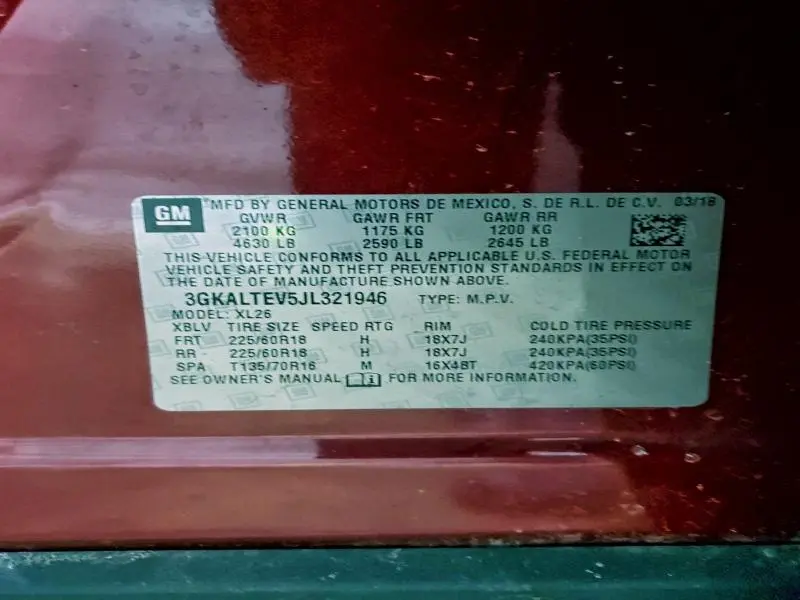 2018 GMC TERRAIN SLE  