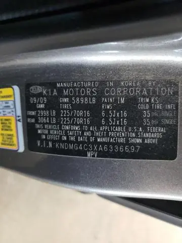 2010 KIA SEDONA LX