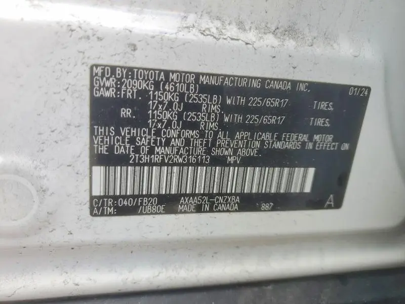 2024 TOYOTA RAV4 LE  