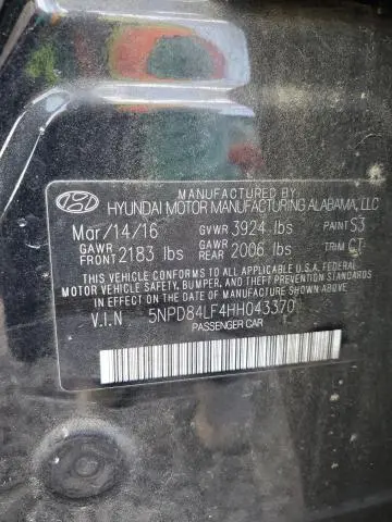 2017 HYUNDAI ELANTRA SE  