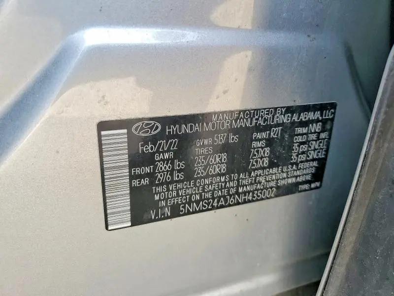 2022 HYUNDAI SANTA FE SEL  