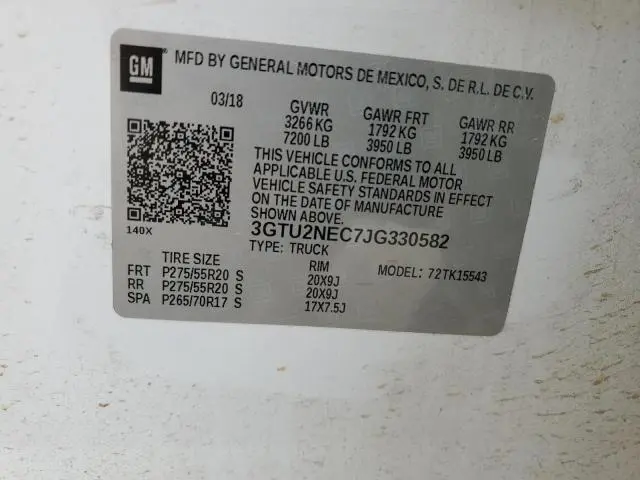 2018 GMC SIERRA K1500 SLT  
