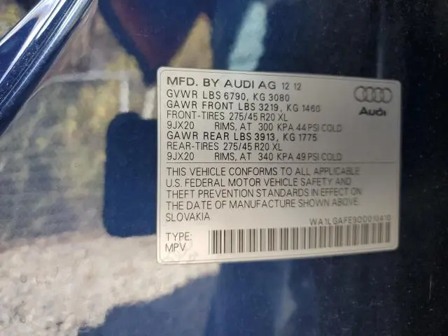 2013 AUDI Q7 PREMIUM PLUS  