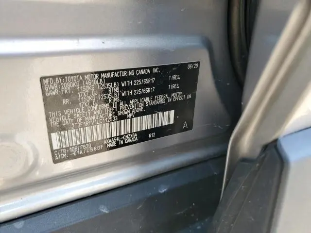 2020 TOYOTA RAV4 LE  