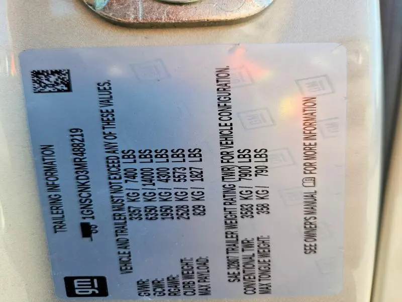 2021 CHEVROLET TAHOE C1500 LT  