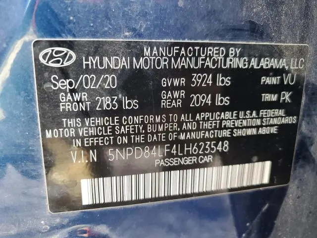2020 HYUNDAI ELANTRA SEL