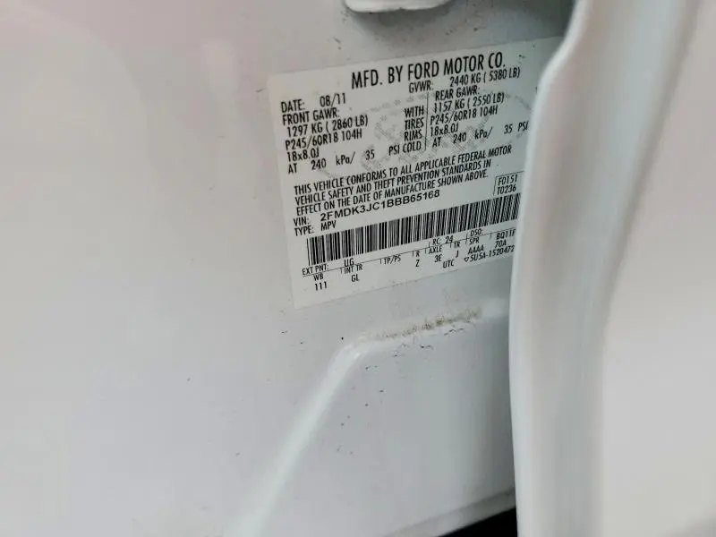 2011 FORD EDGE SEL  