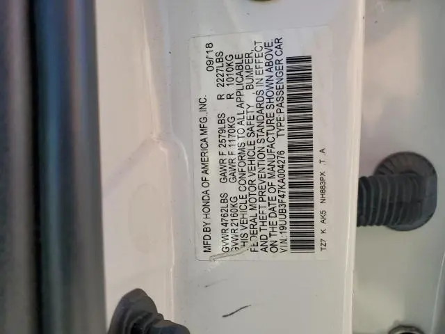 2019 ACURA TLX TECHNOLOGY  