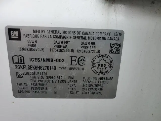 2017 GMC TERRAIN SLE  