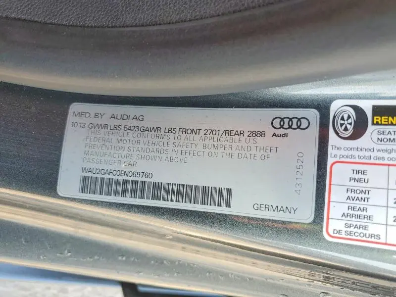 2014 AUDI A7 PRESTIGE  