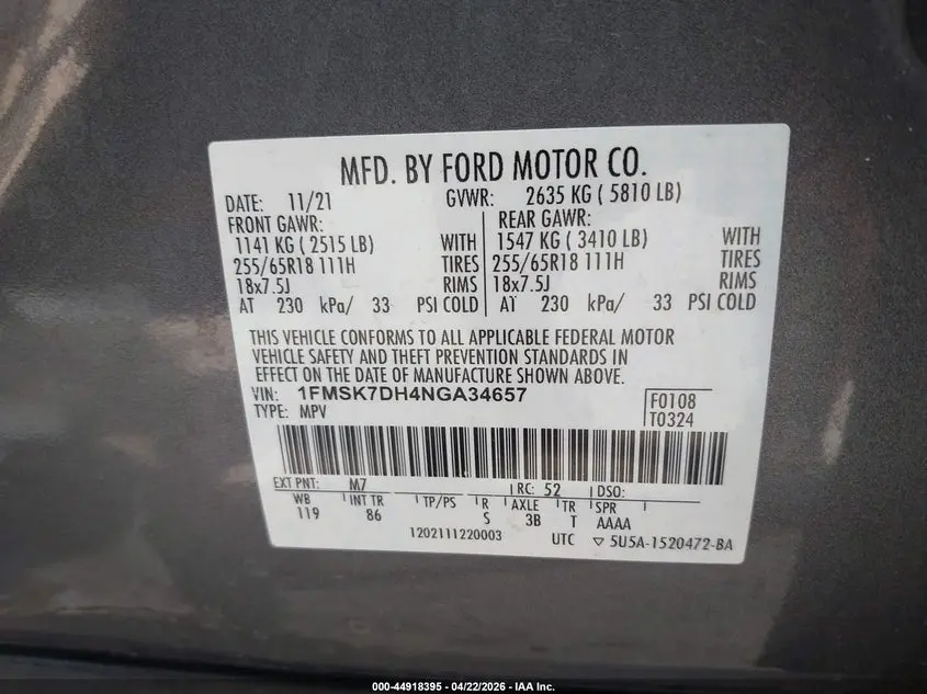 2022 FORD EXPLORER XLT