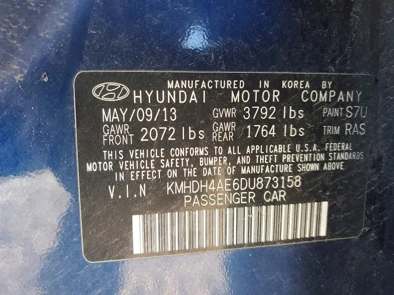 2013 HYUNDAI ELANTRA GLS  