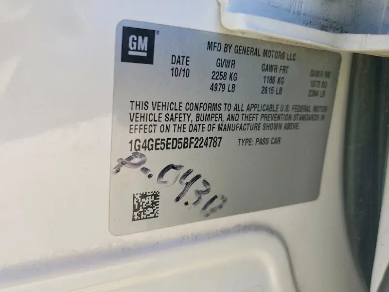 2011 BUICK LACROSSE CXS  