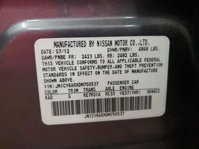 2013 INFINITI G37   