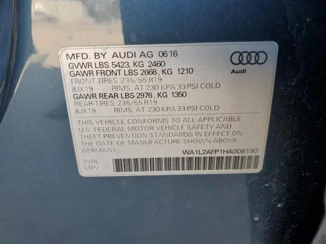 2017 AUDI Q5 PREMIUM PLUS  