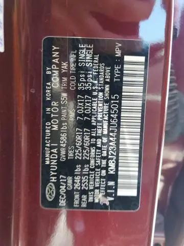 2018 HYUNDAI TUCSON SE  