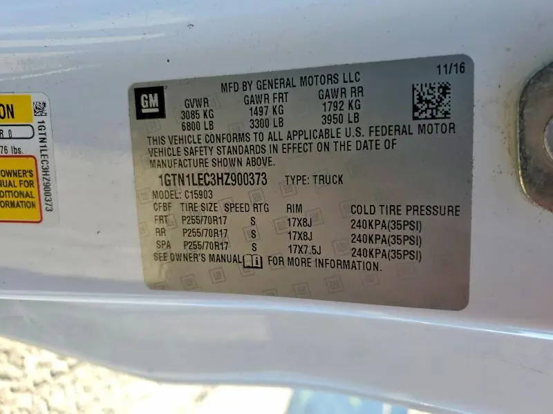 2017 GMC SIERRA C1500  