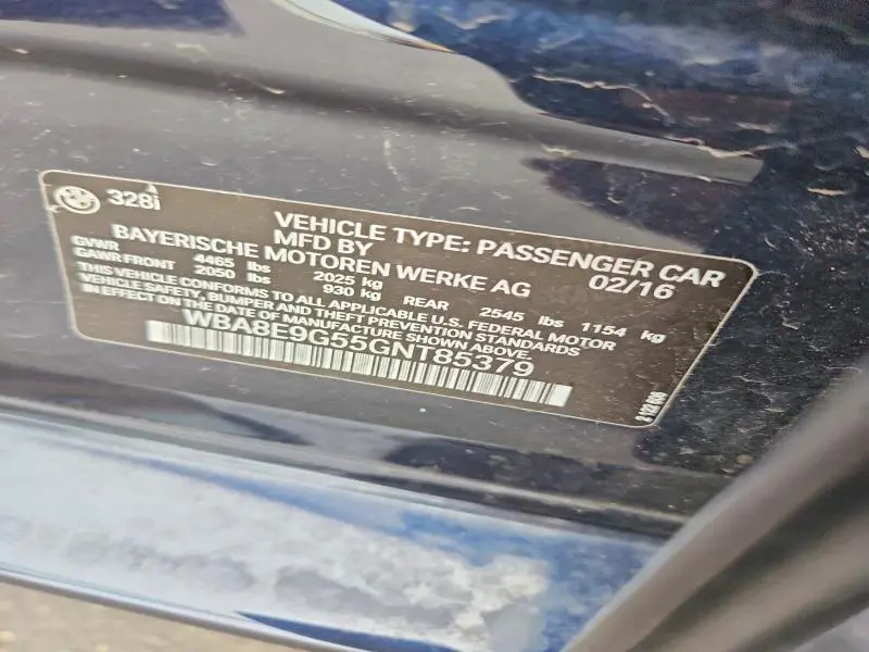 2016 BMW 328 I SULEV  