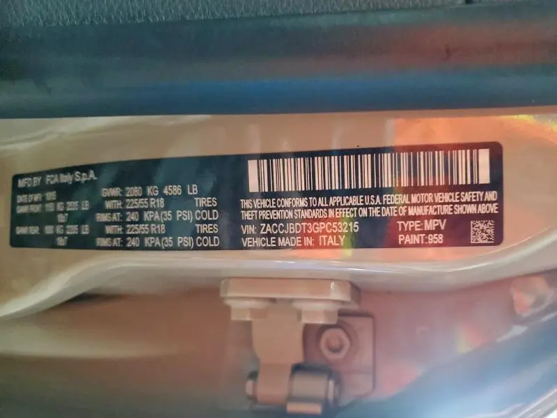 2016 JEEP RENEGADE LIMITED  