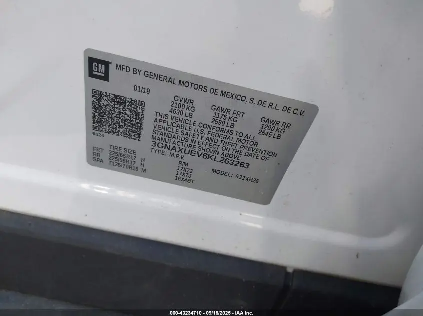 2019 CHEVROLET EQUINOX LT