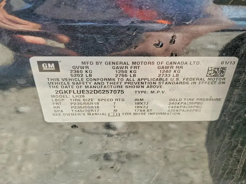 2013 GMC TERRAIN SLT  