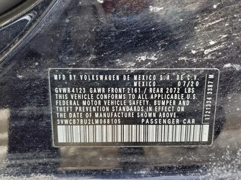 2020 VOLKSWAGEN JETTA S  