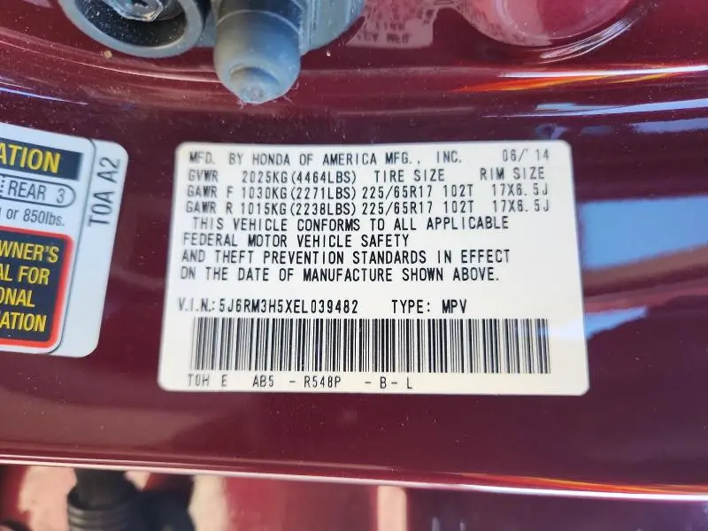 2014 HONDA CR-V EX  